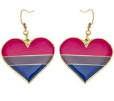 Bisexual Heart Earrings